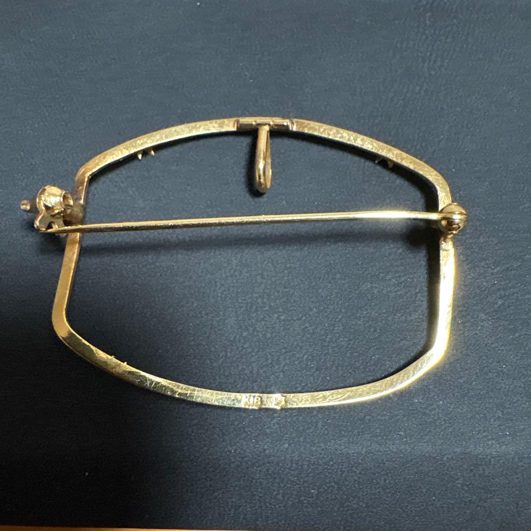 K18 18金 ブローチ枠のみ 3g 本物保証 ★購入前コメント必須