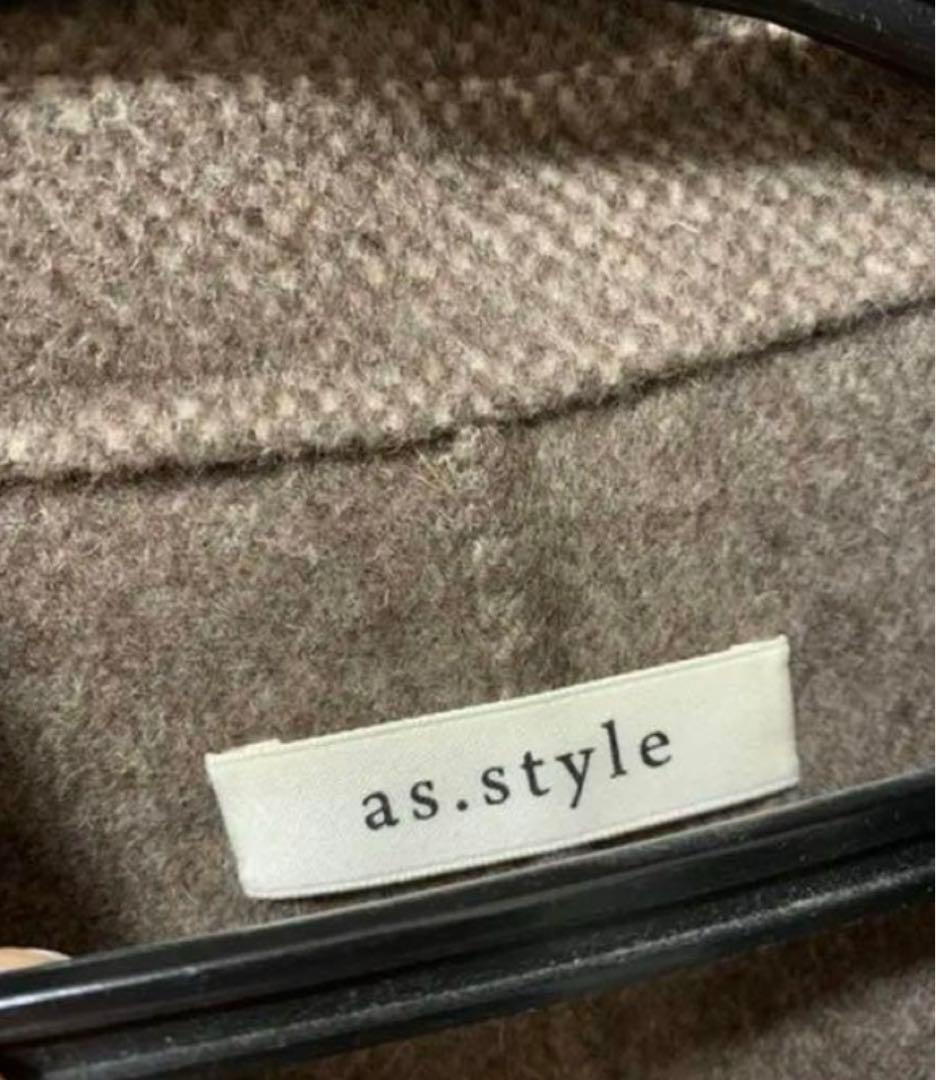 as.style ステンカラー ハンドメイド ミドルコート ブラウン nugu