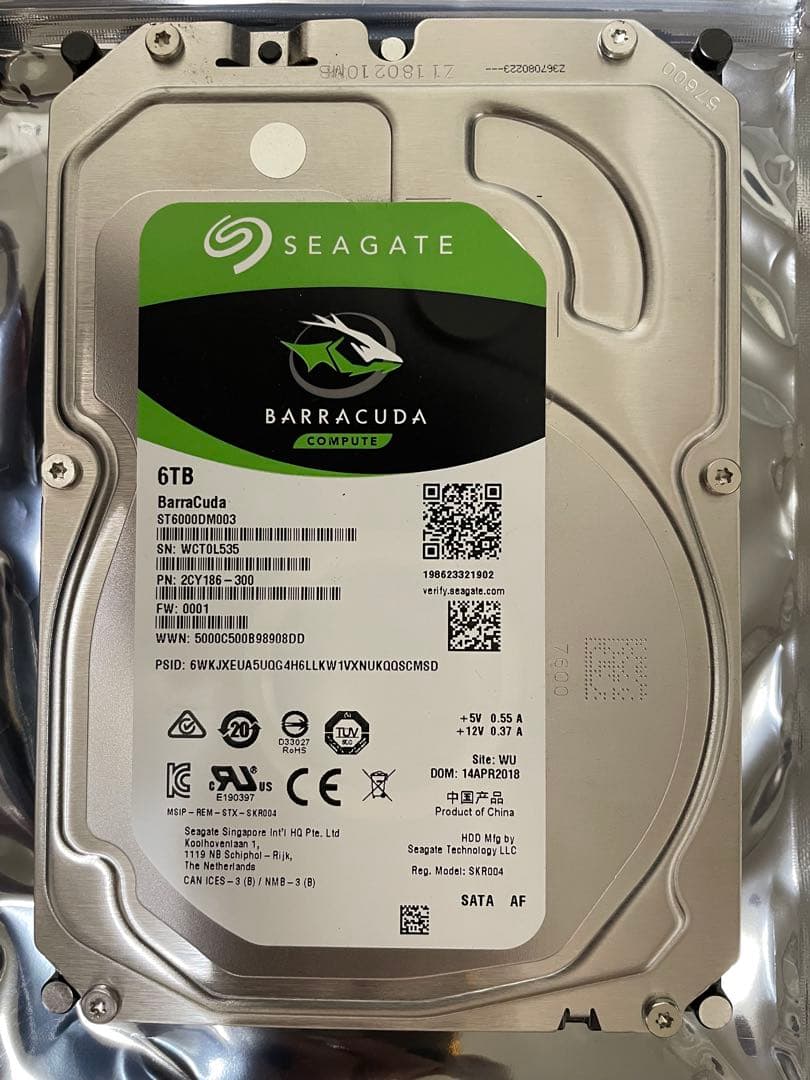 Seagate 6.0TB 内蔵HDD ST6000DM003
