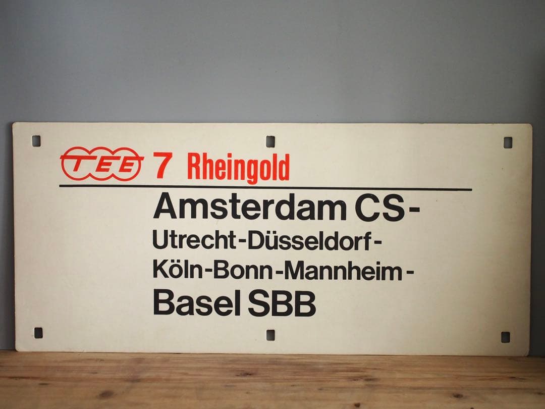 TEE Rheingold号 大型サボ Amsterdam - Basel