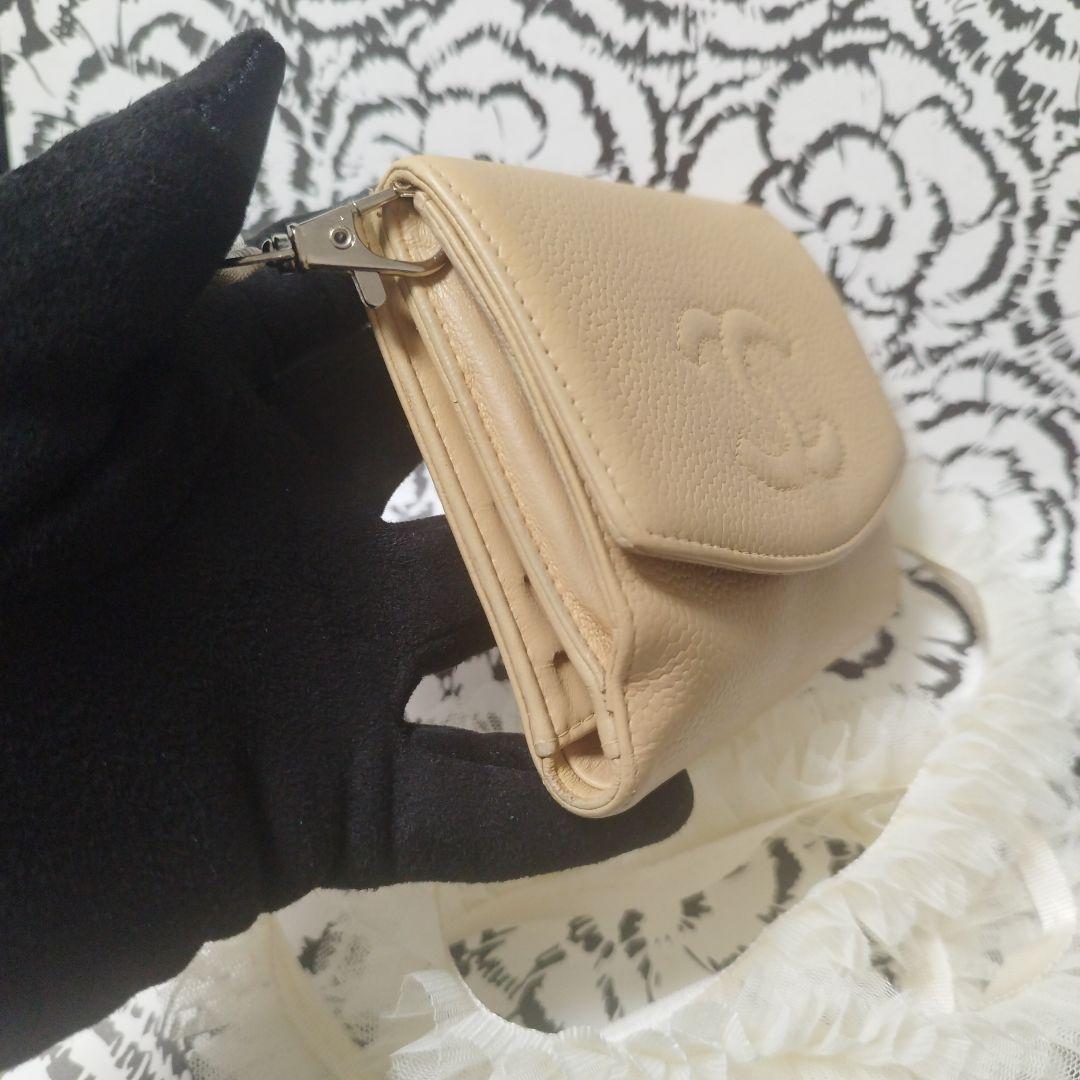 シャネル　斜め掛け　コンパクトウォレット