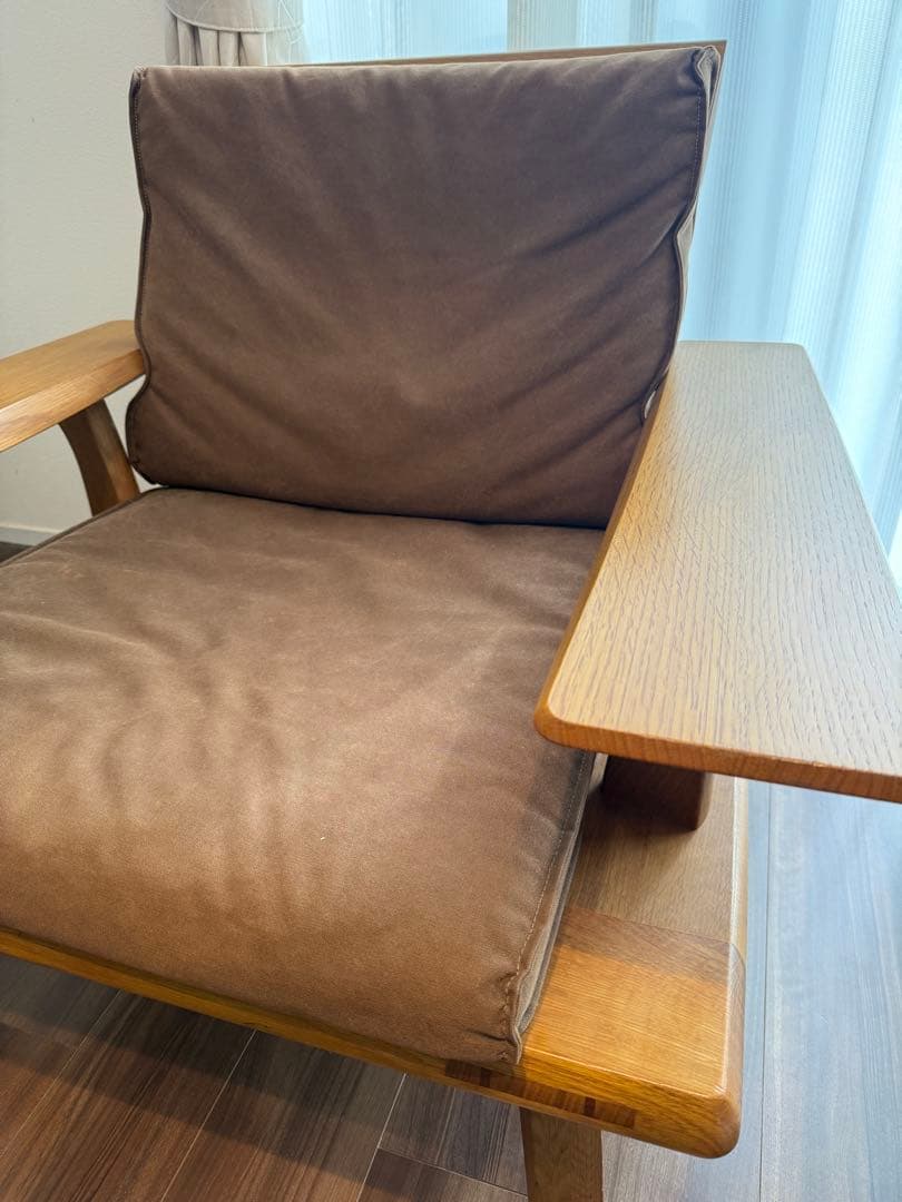円空 アームチェア 座面付き ラウンジチェア 希少品 ローチェア 和風 座椅子