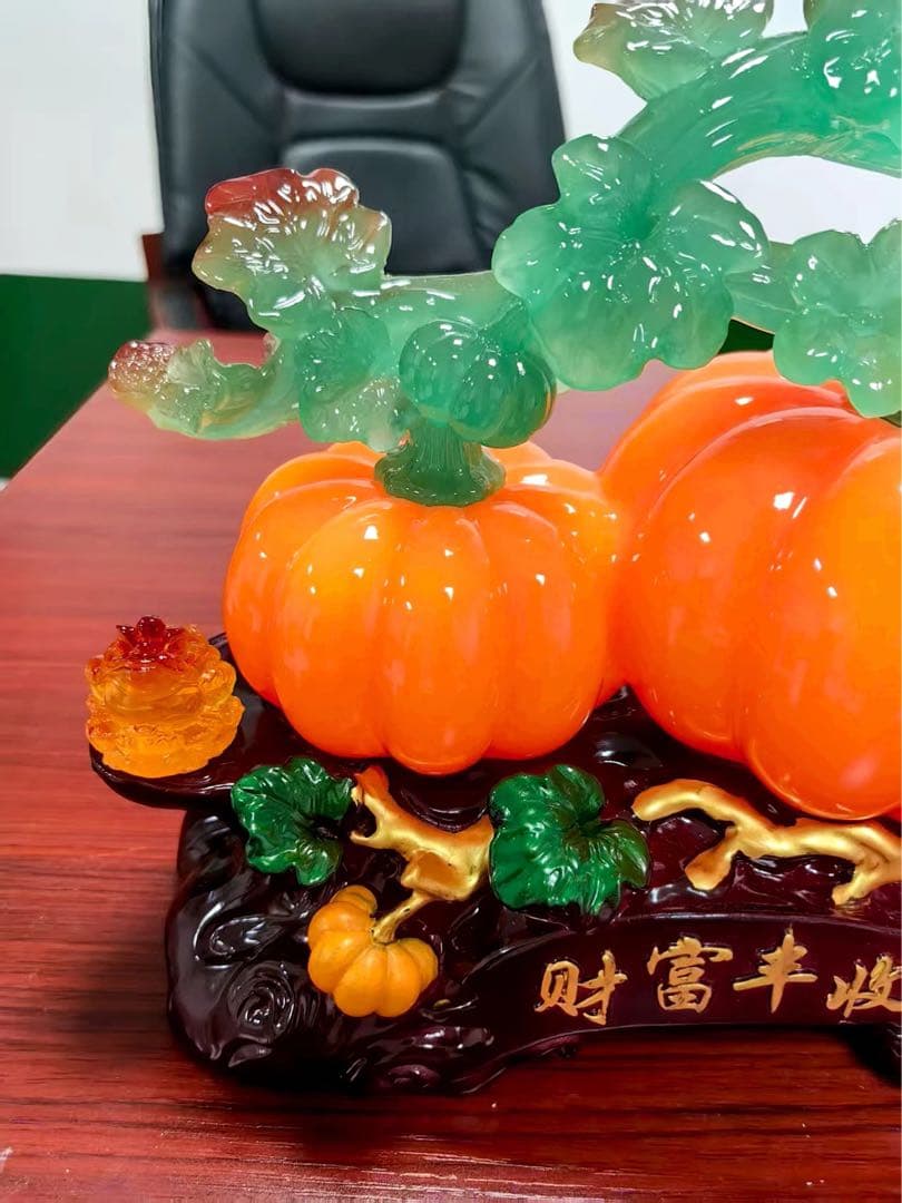 樹脂製カボチャ置物 財富の象徴