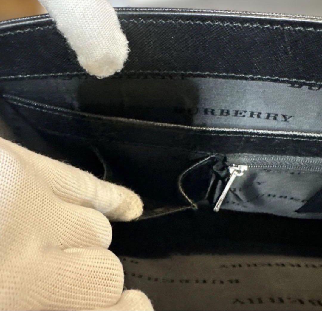 美品 Burberry （バーバリー）ダレスバッグ ビジネスバッグ サフィアーノ