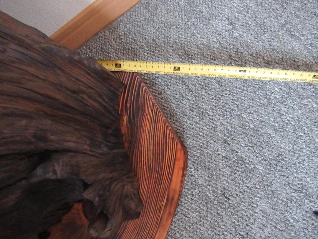 引取限定　☆希少神代杉アナログ時計☆　自然木　高さ約80cm