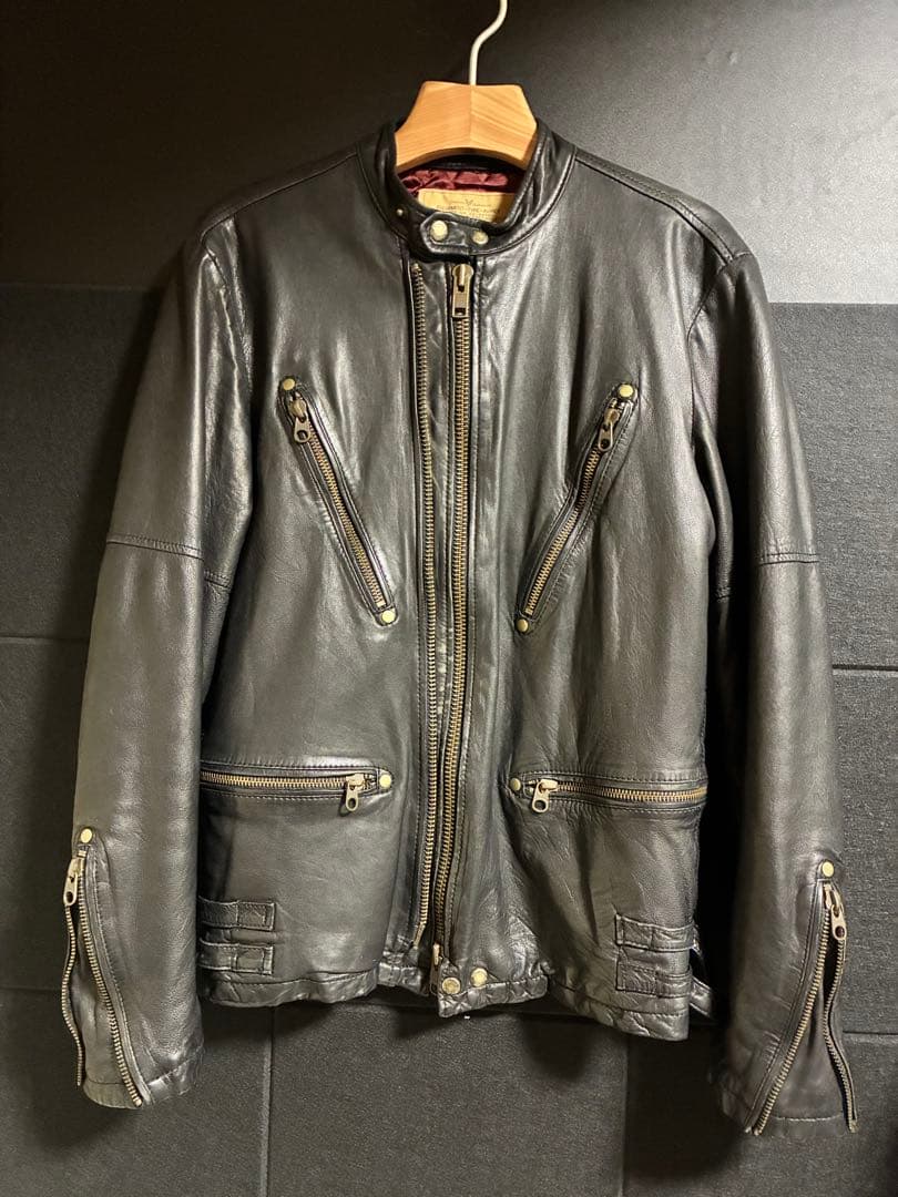 AVIREX レザーフライトジャケット 黒