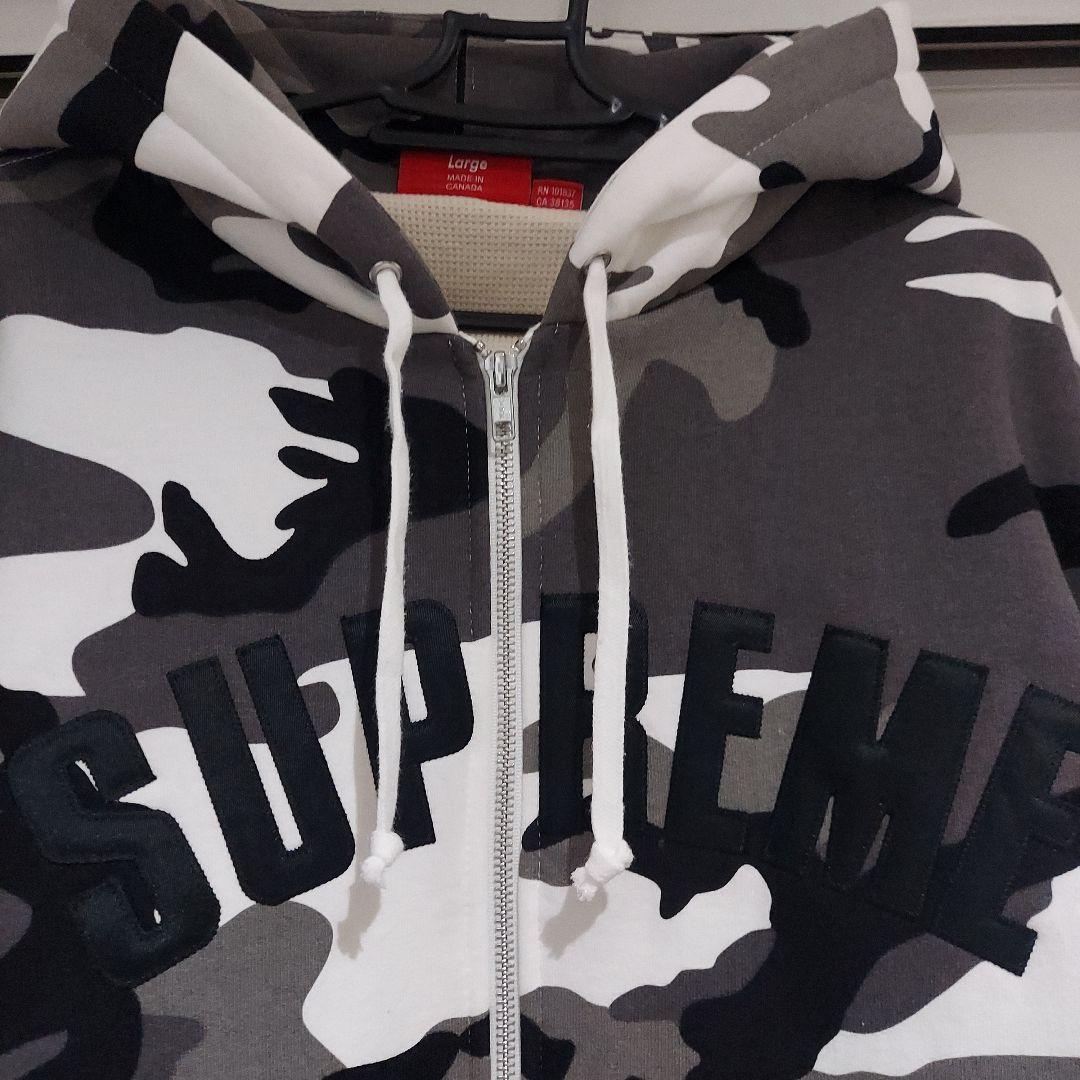 SUPREME 迷彩ジップアップパーカー フーディ