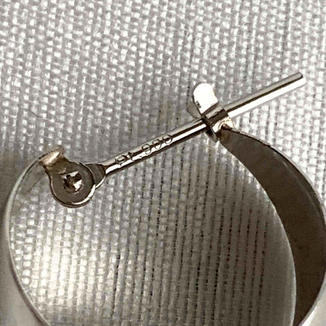 プラチナ【10×13mm 月甲フープピアス】pt900刻印入 日本製 新品！