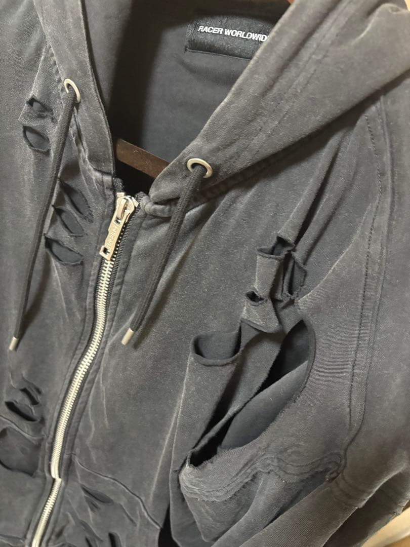 RACER WORLDWIDE ダメージ加工パーカー
