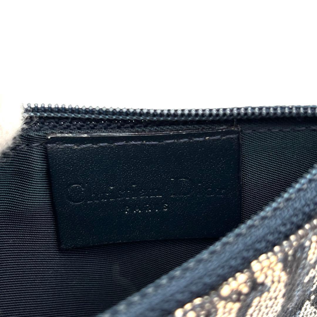 【正規品】ディオール ケース サドル トロッター キーリング ネイビー 金