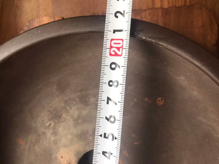 盆栽鉢　上品時代お洒落な雷紋堂帯付き丸盆栽鉢22x5.5cm