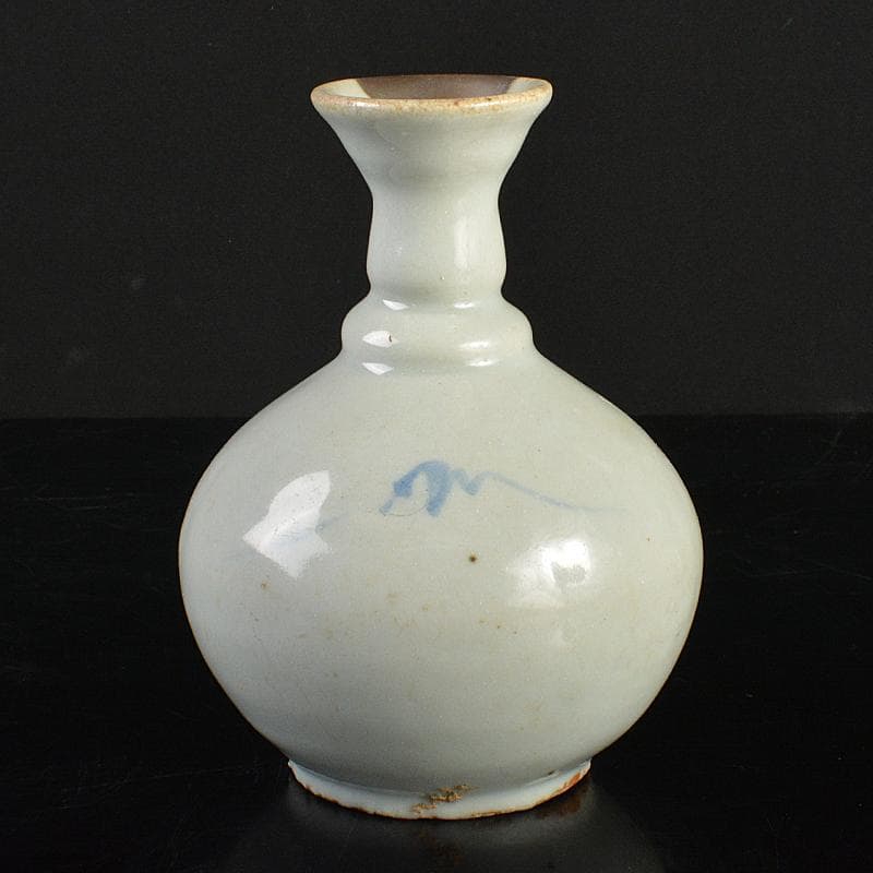 朝鮮美術　李朝　高麗白磁　染付　徳利　M　R7403