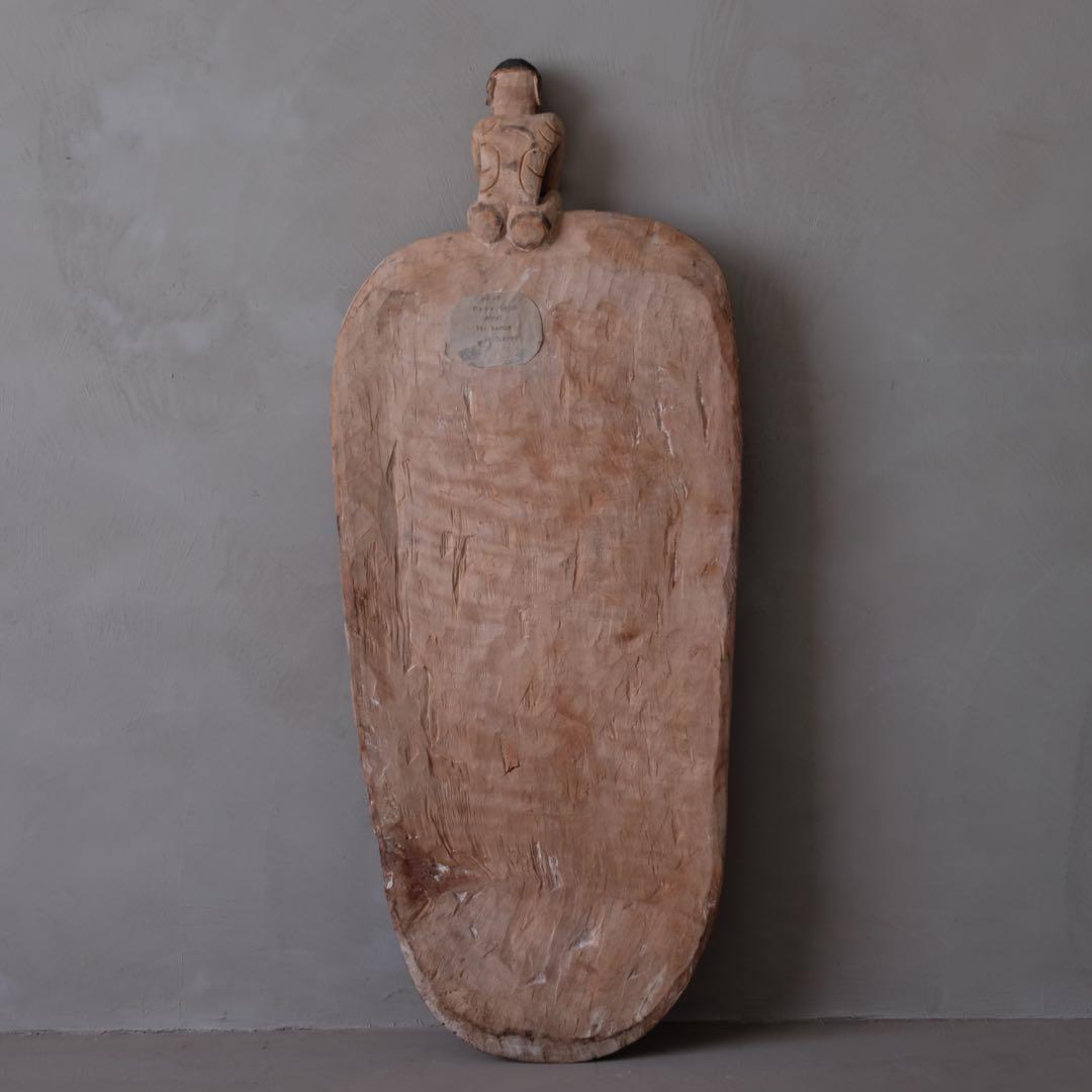 インドネシア パプア州 アスマット族 木彫盾A　プリミティブ アート 古美術