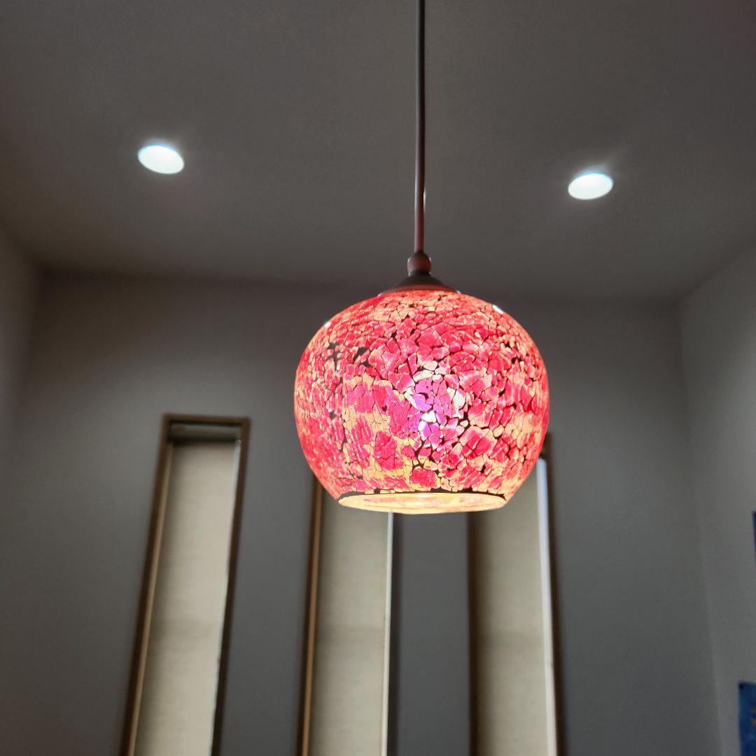 最終値下げ　北欧 ペンダントライト　モザイクガラス3点セット