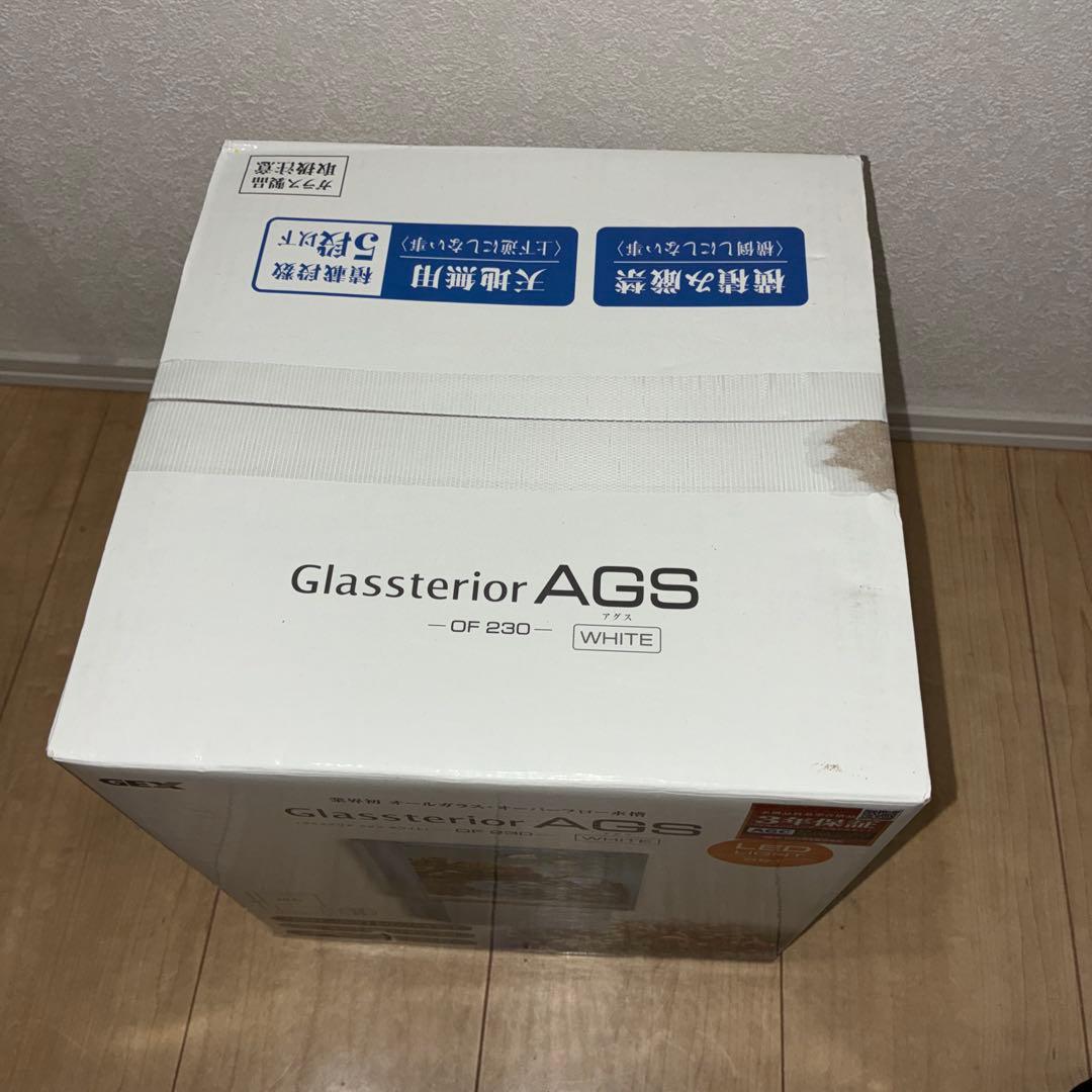 未使用品★GEX★グラステリア★AGS★オーバーフロー水槽★ホワイト★OF230