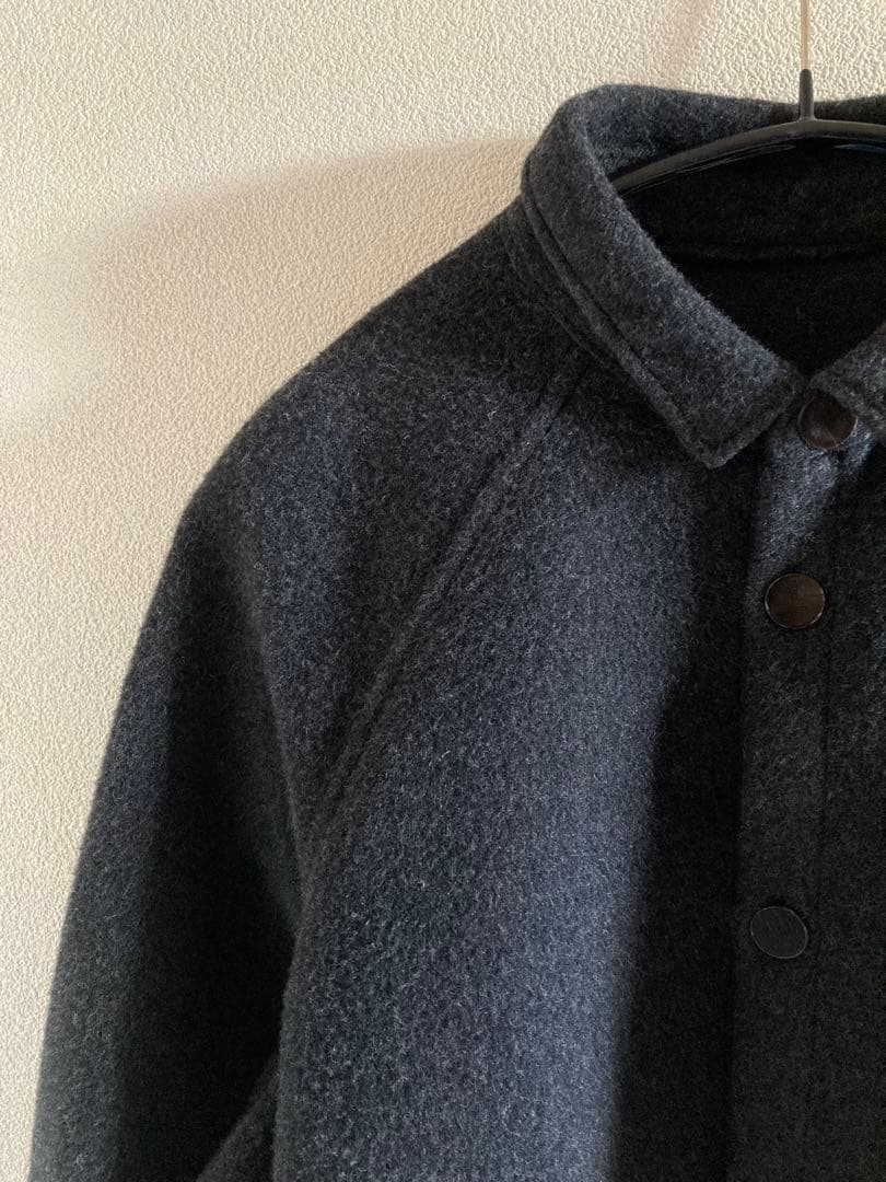 MITTAN SH-108 ウールシルクキャメルシャツ 濃灰 サイズ2