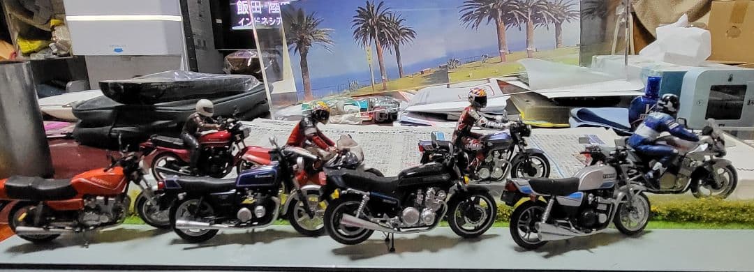 バイク模型 5台セット 1/12 スケール