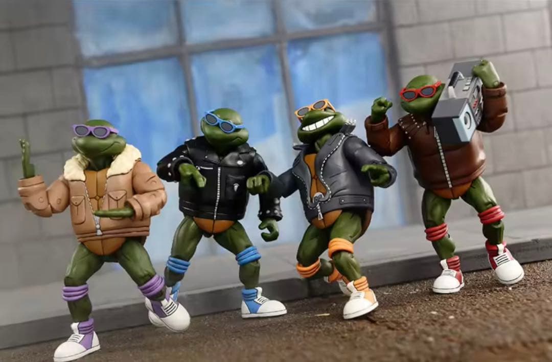 NECA TMNT ミュータントタートルズパンクディスガイズフィギュア4体セット