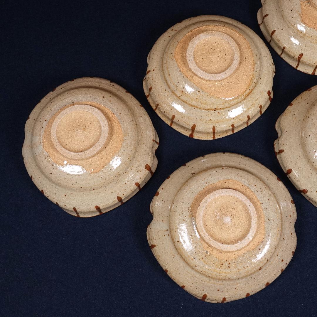 13代 中里太郎右衛門窯 絵唐津 平向付 銘々皿 5客 共箱