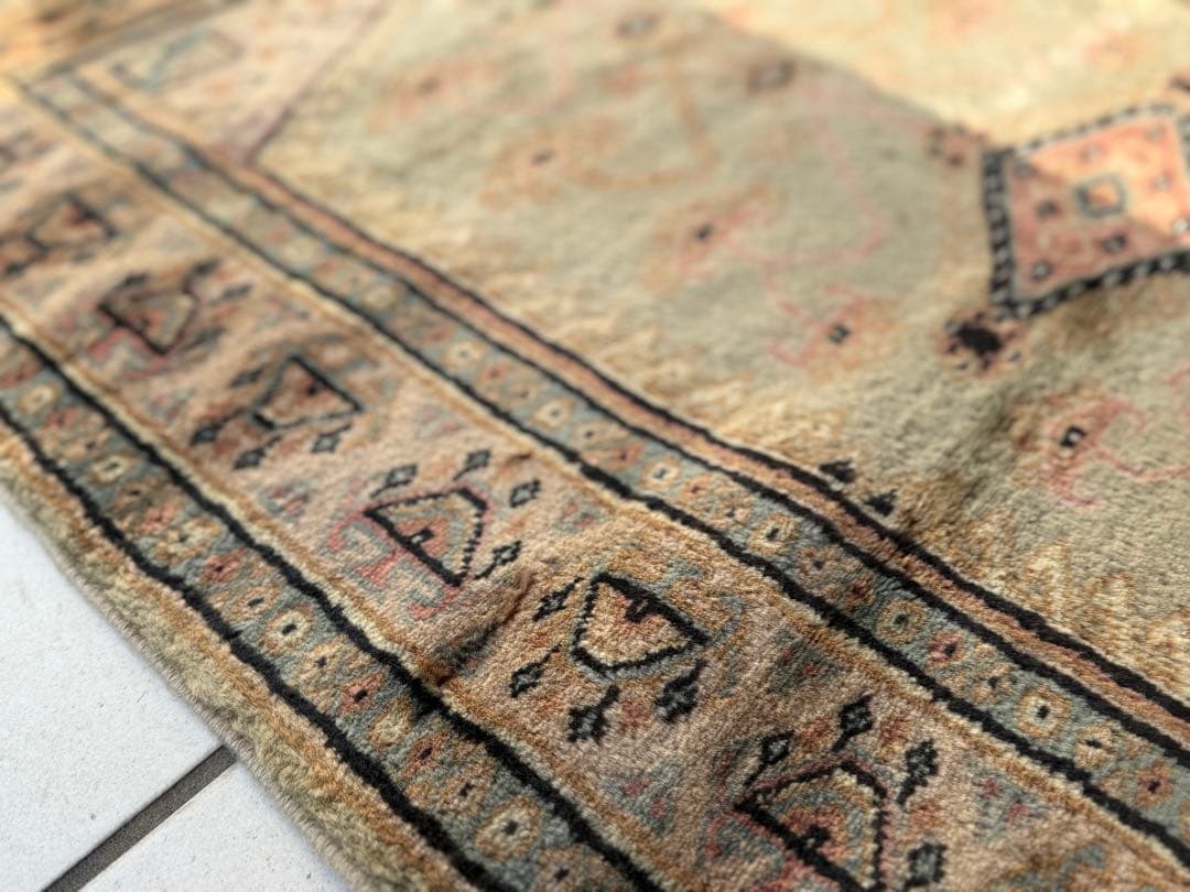 T89 ヴィンテージ トルコ ウシャク オリエンタル ラグ マット