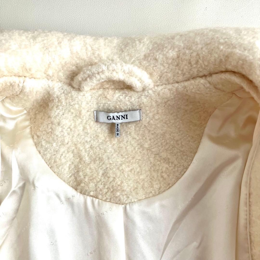 美品✨【GANNI】 ガニー FENN オーバーサイズ コート アイボリー