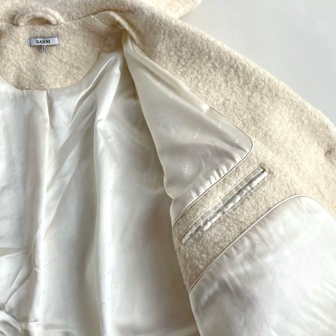 美品✨【GANNI】 ガニー FENN オーバーサイズ コート アイボリー
