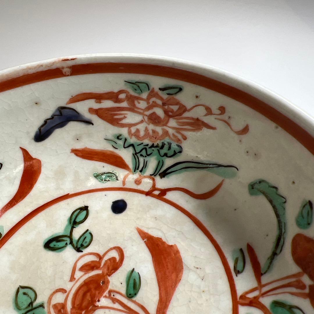 中国明時代　呉州赤絵茶碗　木箱付　口径13.5㎝　東Y7-0709⭐︎2Fタトコ