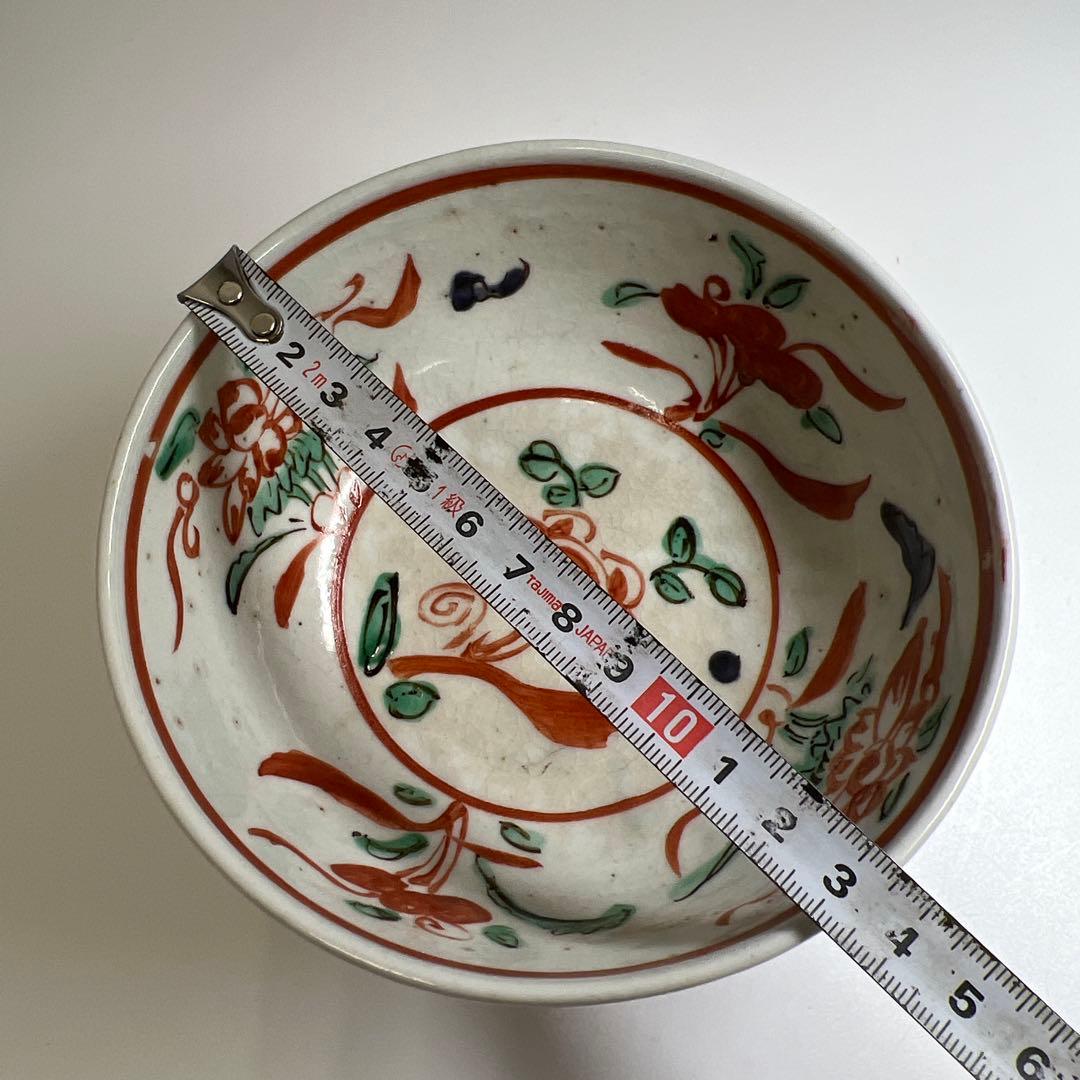 中国明時代　呉州赤絵茶碗　木箱付　口径13.5㎝　東Y7-0709⭐︎2Fタトコ