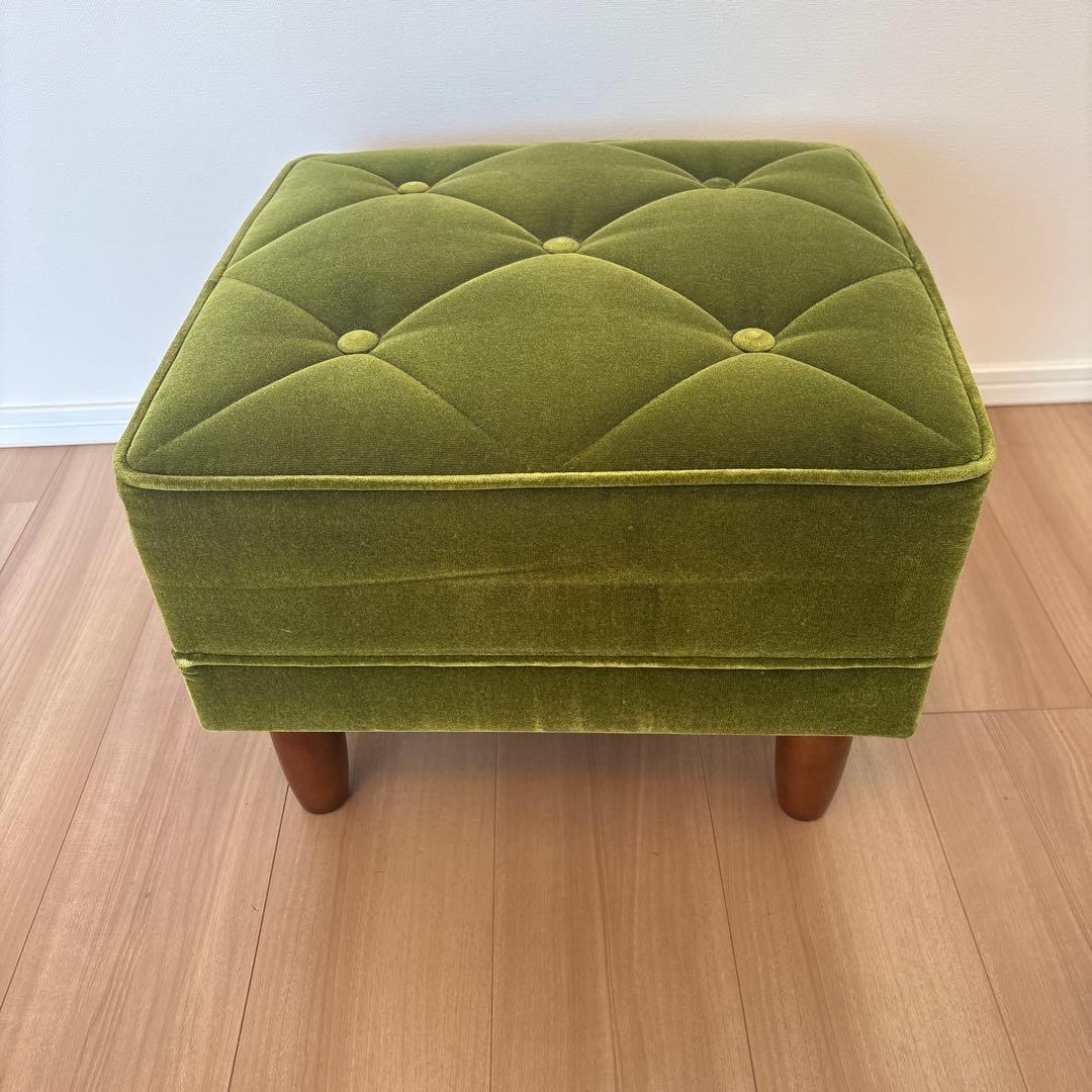 カリモク60 オットマン モケットグリーン