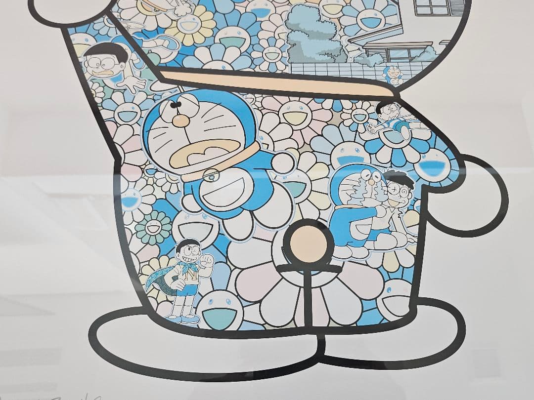 村上隆 ドラえもん 版画 サイン付 フレーム付