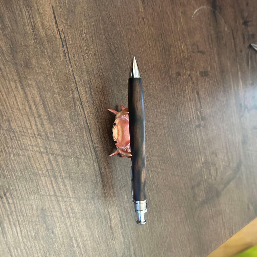 工房楔　黒柿孔雀木　0.5mm シャーペン (※ペン立てのカニは付いてきません)