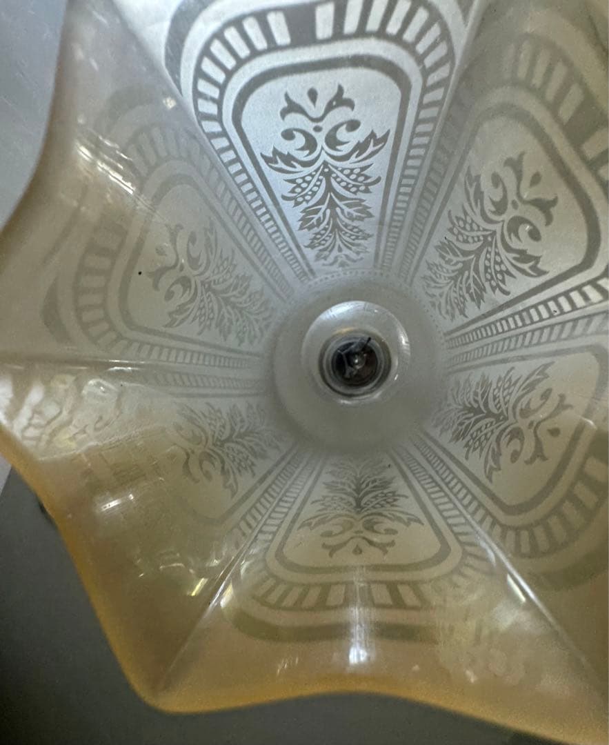 レトロ ガラス ペンダントライト 吊り下げTOSHIBA製