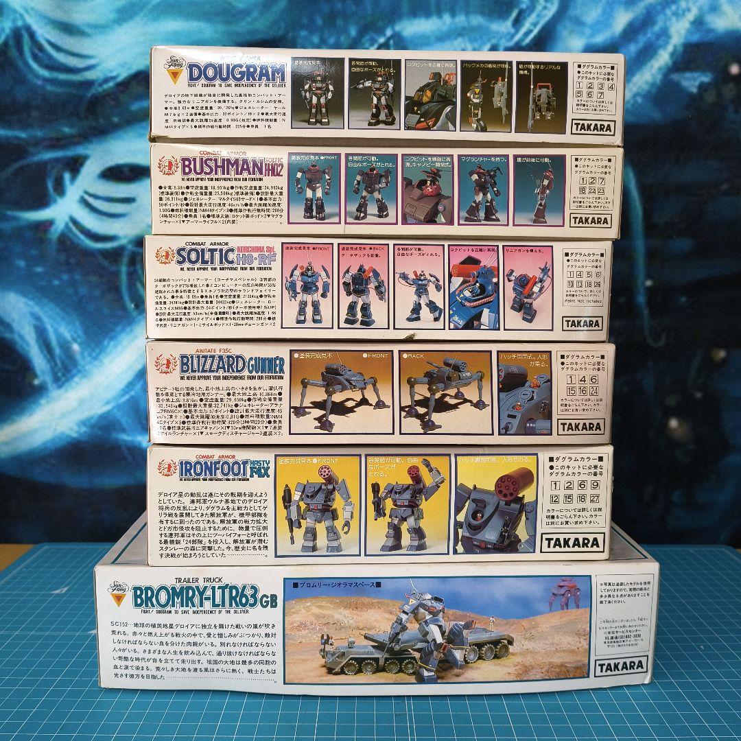 004 未組立 タカラ 太陽の牙ダグラム プラモデル 6点セット