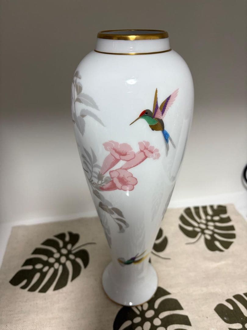 大倉陶園 ハチドリ 花瓶花器 OKURA