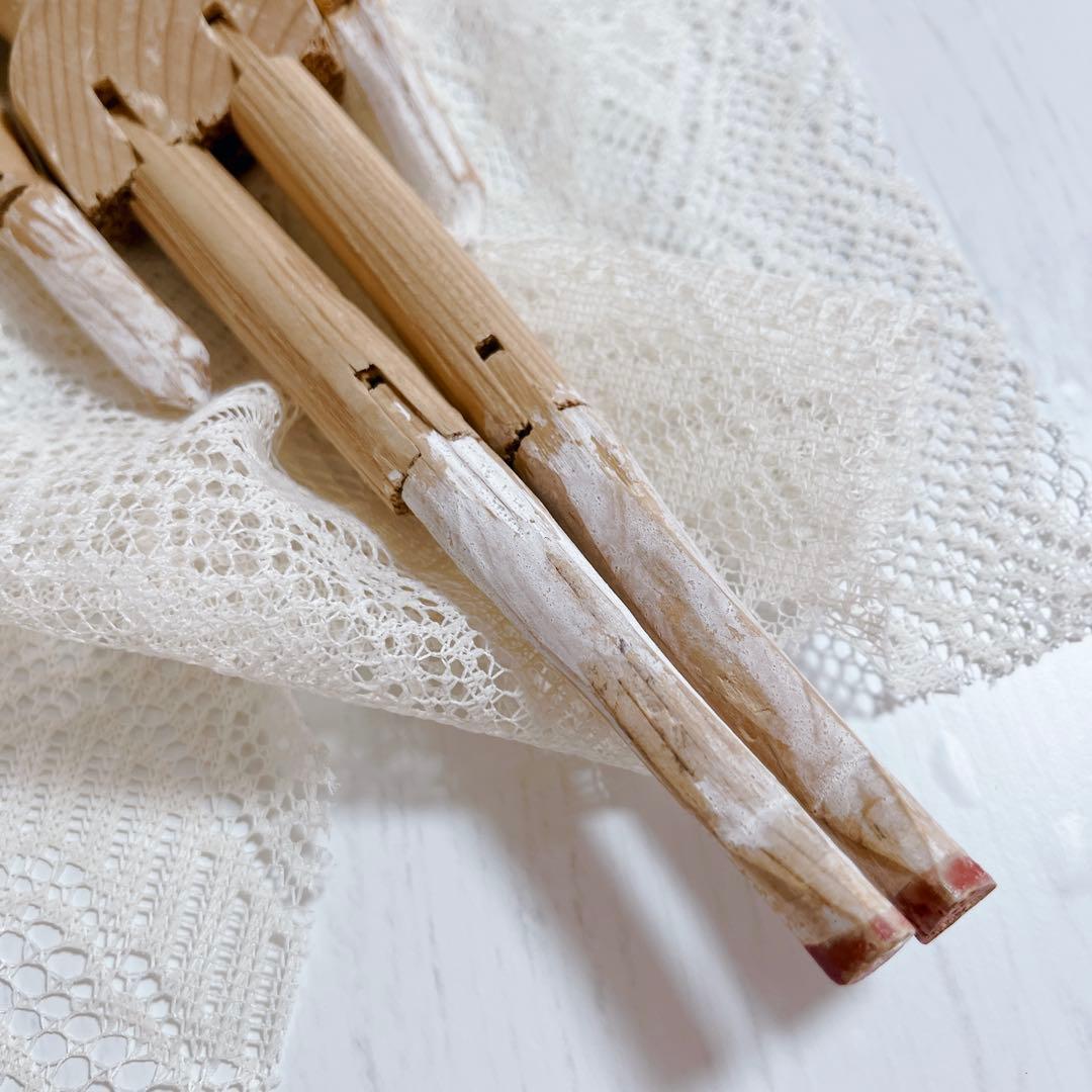 【希少】ペグドール 優しい表情　アンティーク ウッデンドール 木製人形