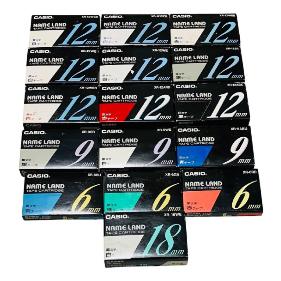 未使用　カシオ ネームランド 純正カートリッジ　6 9 12 18mm