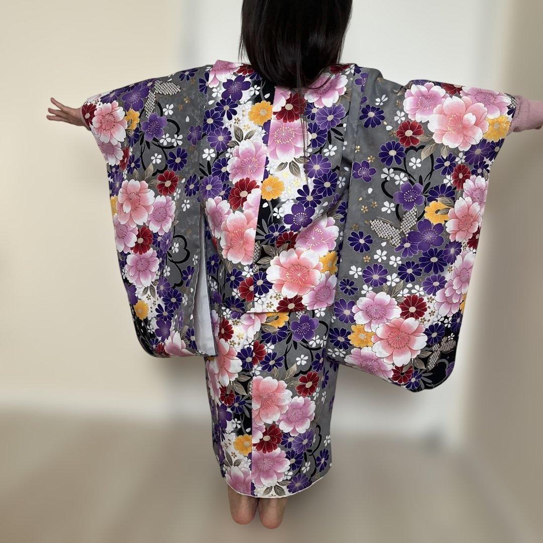 七五三用 3歳 花柄着物一式セット