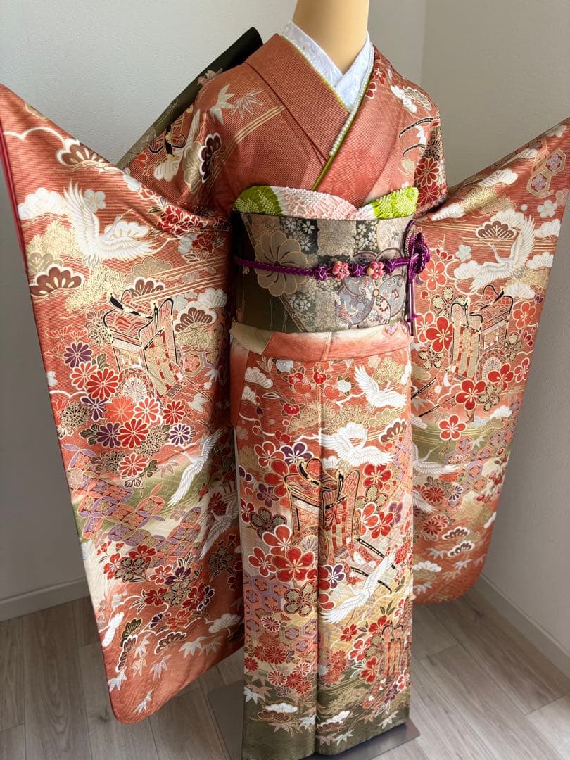 《特別大特価❣️③》振袖フルセット　正絹　成人式