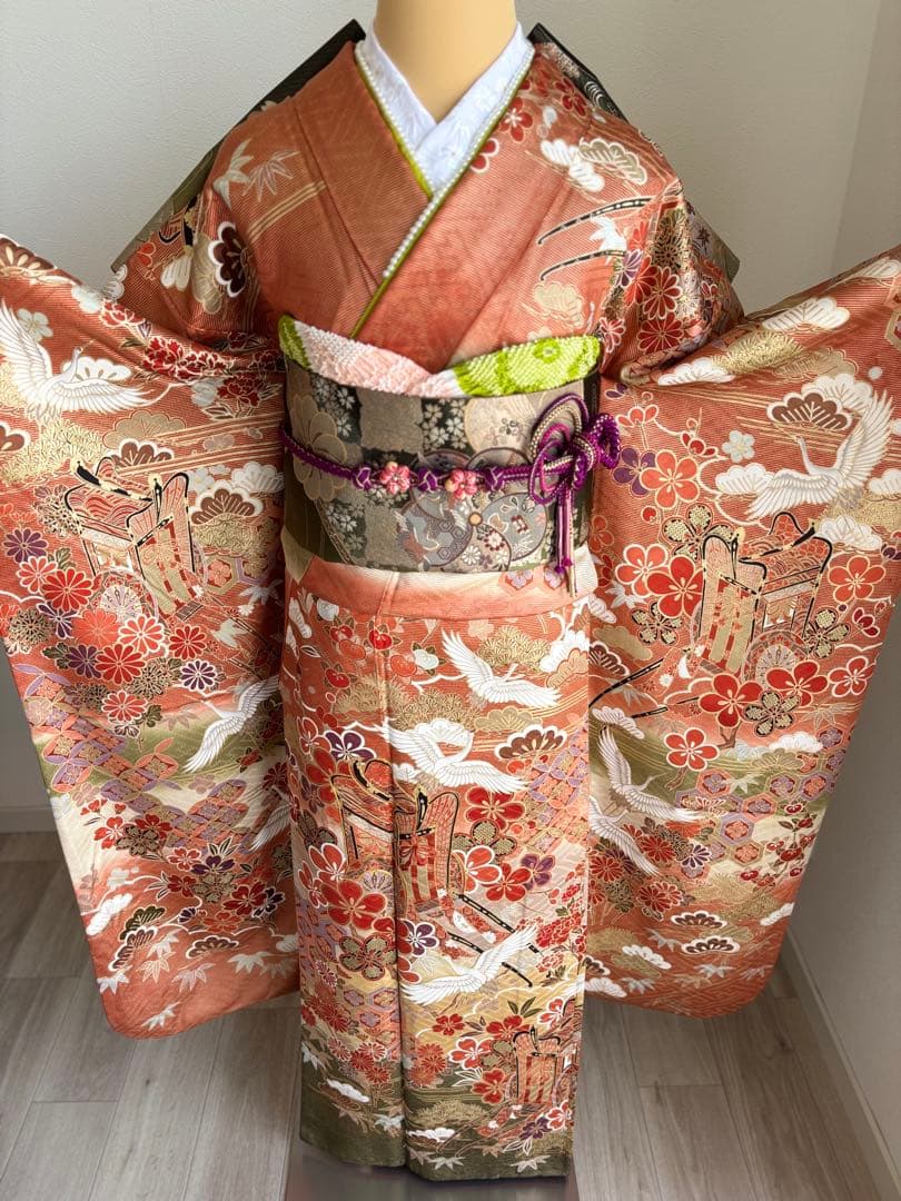 《特別大特価❣️③》振袖フルセット　正絹　成人式