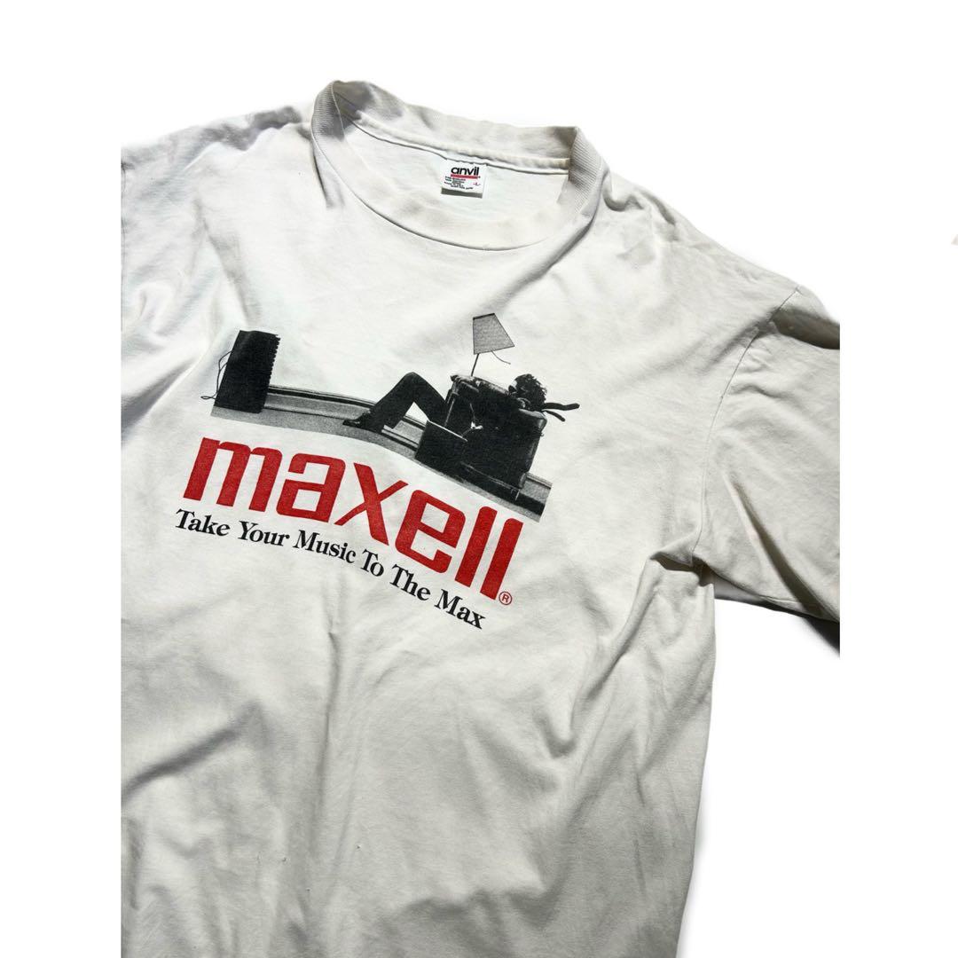 当時物USA製90sビンテージmaxellマクセルTシャツLサイズ企業物