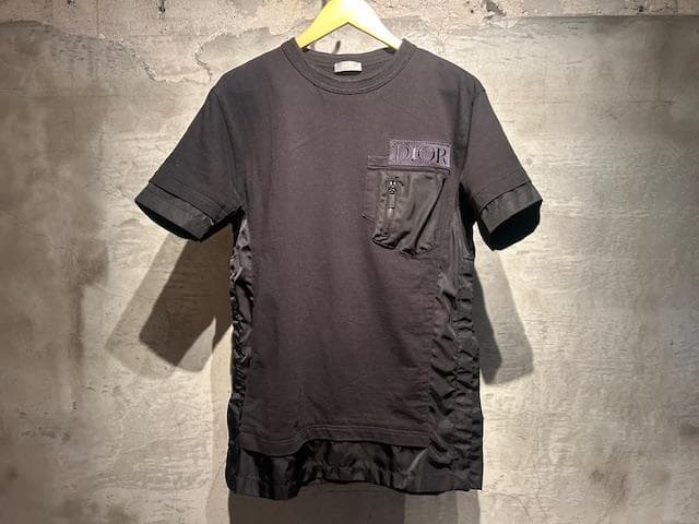 ♪送料無料★DIOR × sacai★名作コラボ★Tシャツ★異素材構築★黒★S♪