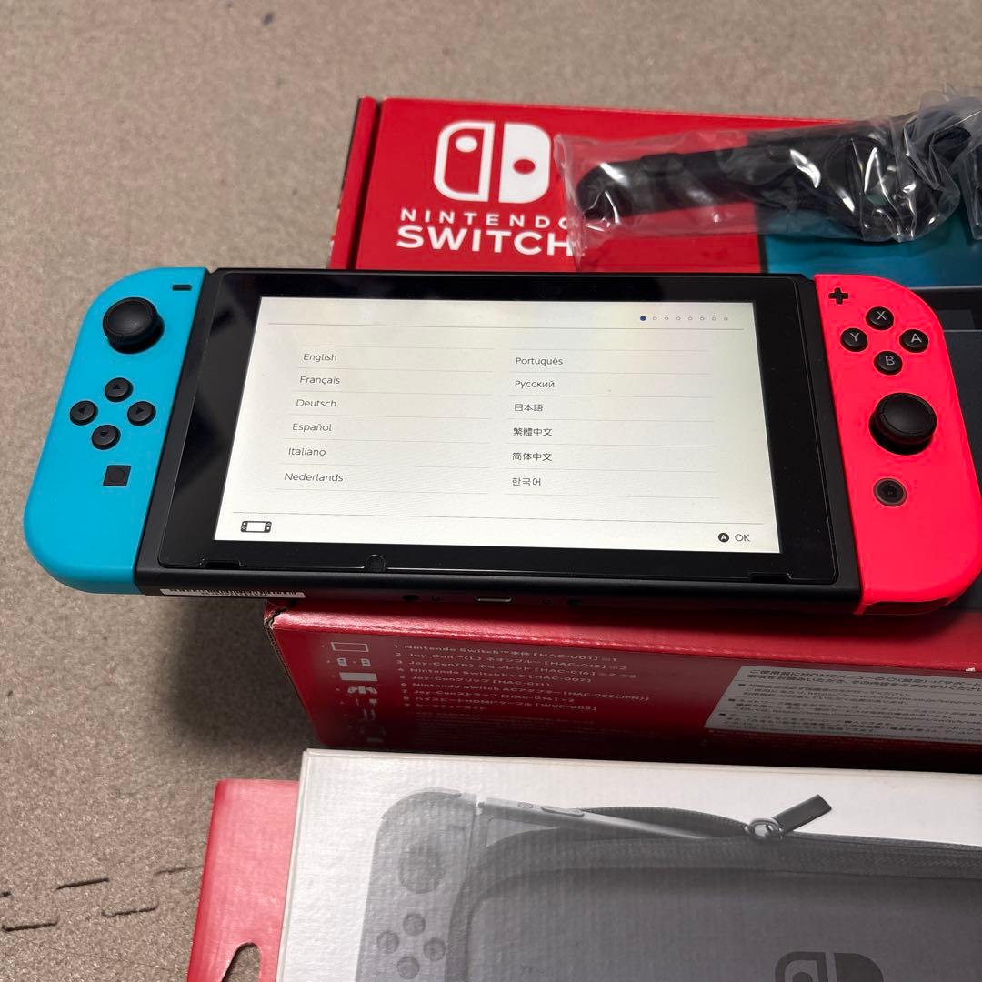 Nintendo Switch ネオンレッド/ブルー 本体+Switchケース