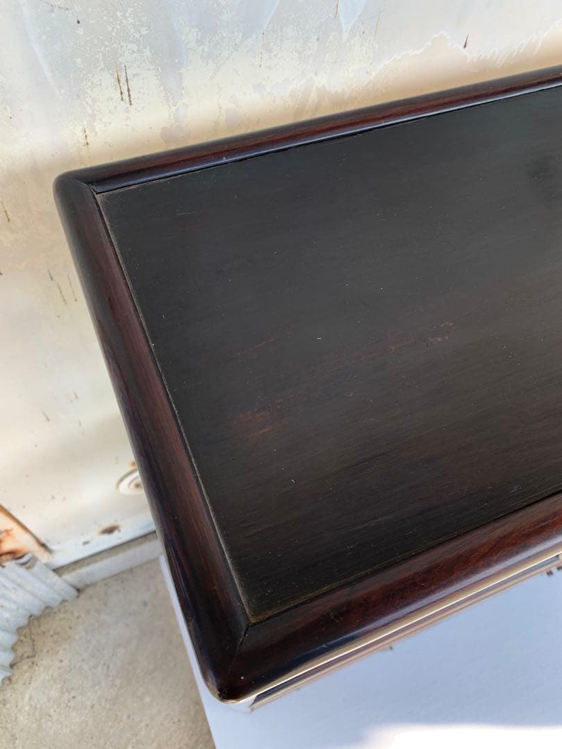 中国家具 古玩 古紫檀 古唐木 雷門 小ぶり 茶棚 無垢材