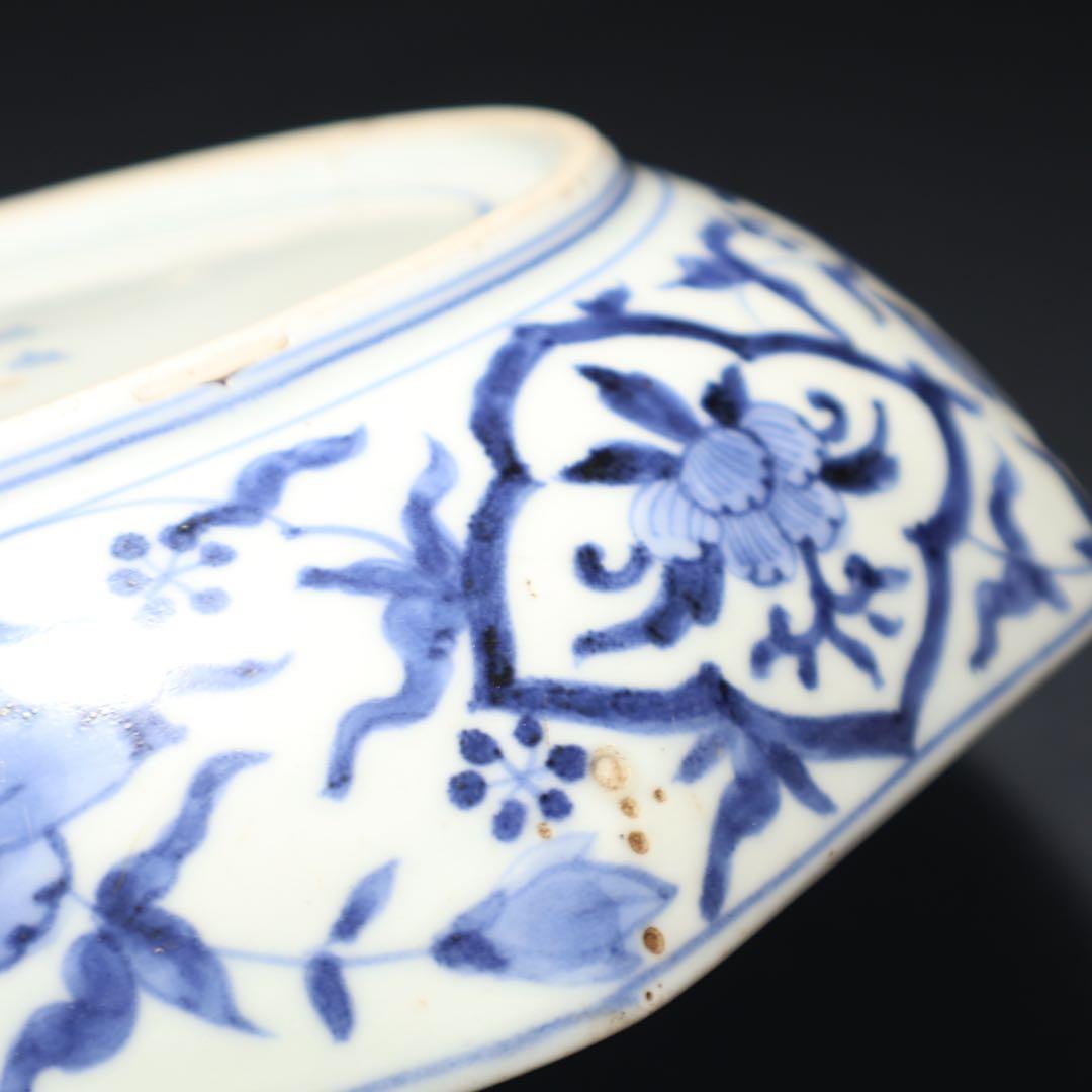 古伊万里金襴手八角鉢　∅ 24㎝　骨董　古伊万里　R0100ラ