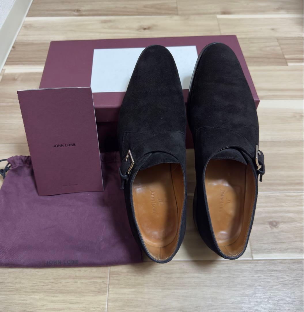 【使用数回極美品】JOHN LOBB ASHILL · ブラックスエード　8.5