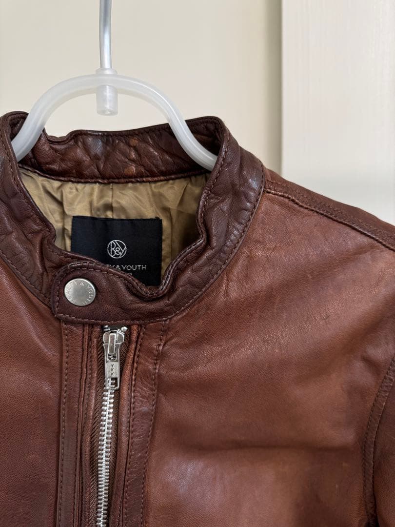 【美品】ユナイデットアローズ ライダースジャケット シングルジップ Mサイズ