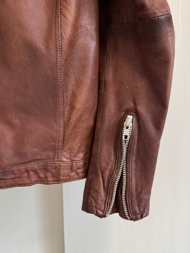 【美品】ユナイデットアローズ ライダースジャケット シングルジップ Mサイズ