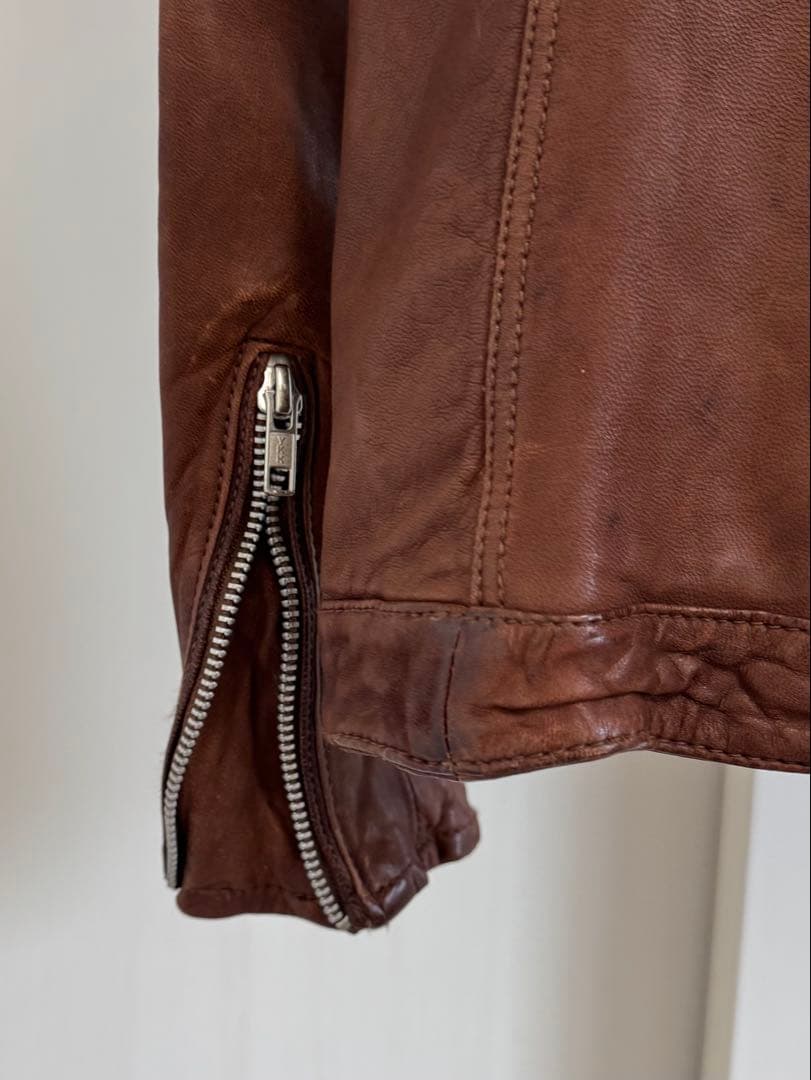 【美品】ユナイデットアローズ ライダースジャケット シングルジップ Mサイズ