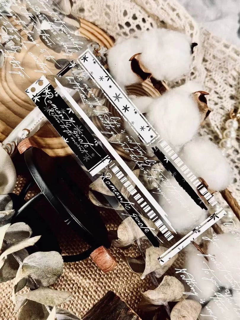 霖蓝汐原创手账《浪漫语录》海外マスキングテープ　マステ 【2646】