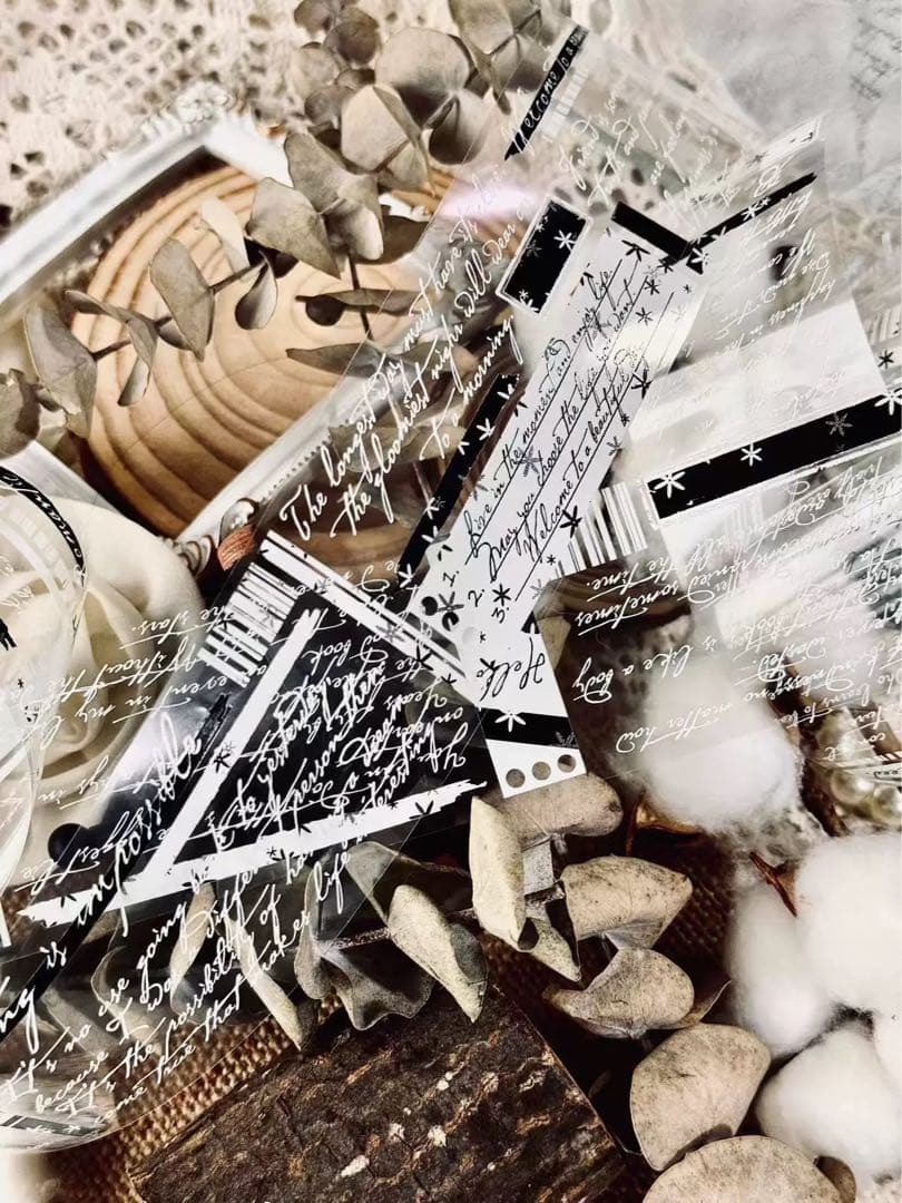 霖蓝汐原创手账《浪漫语录》海外マスキングテープ　マステ 【2646】